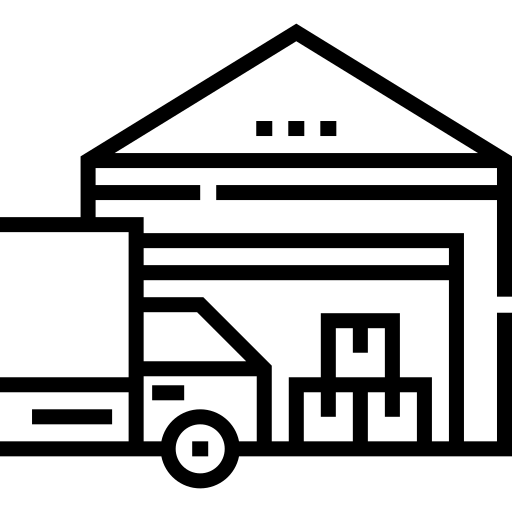 Warehouse rental services icon